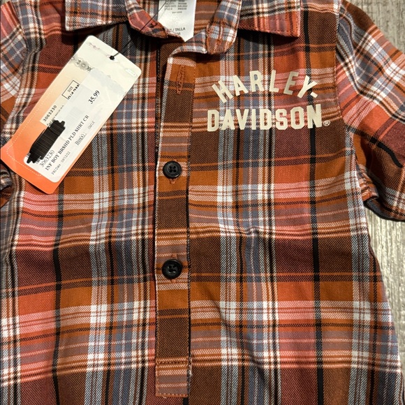 NWT Harley-Davidson Baby Plaid Shirt- size 9-12 months - Picture 5 of 9
